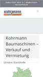 Mobile Screenshot of kohrmann-baumaschinen.de