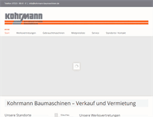 Tablet Screenshot of kohrmann-baumaschinen.de